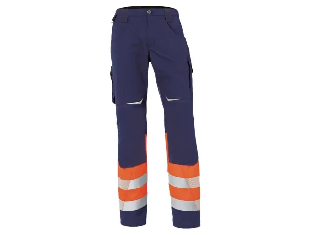 Geprüft Kübler Reflectiq Hose Klasse 1 warnorange/dunkelblau 50