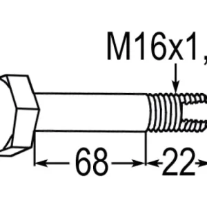 Schraube M16x1,5 x 90- 10.9 SW27 zu Howard, Sepp, Mc Connel Neue Ware