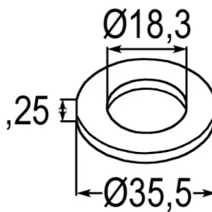 Preisknaller Federscheibe - Ø35,5x1,25xØ18,3 zu AS