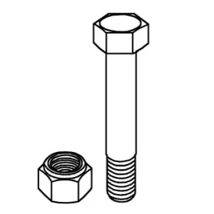 Must-Have Schraube mit Sicherungsmutter - M12x1,75 - 8.8 zu Ferri