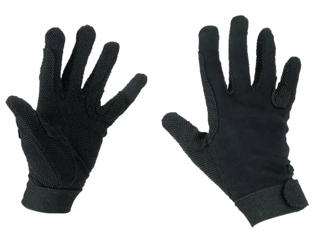 Reithandschuhe Baumwolle XS schwarz Abverkauf