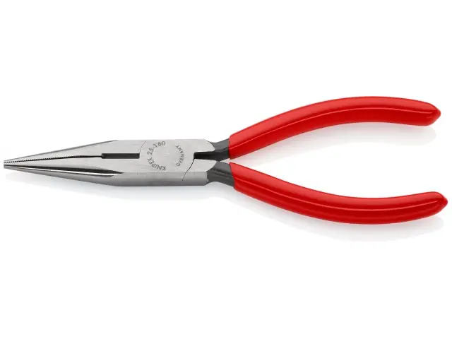 Markenware KNIPEX Flachrundzange mit Schneide 25 01 160