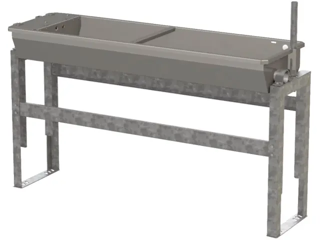 Neu Edelstahl Kipptränke 30L 1m, Bodenmontage