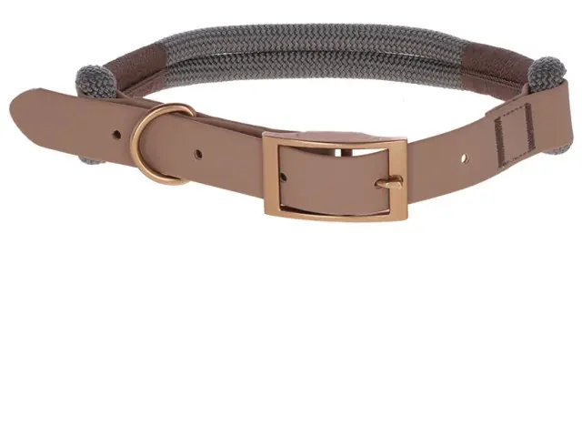 Halsband Monte Carlo, braun/ grau, 12 mm x 40 - 55 cm Letzte Chance