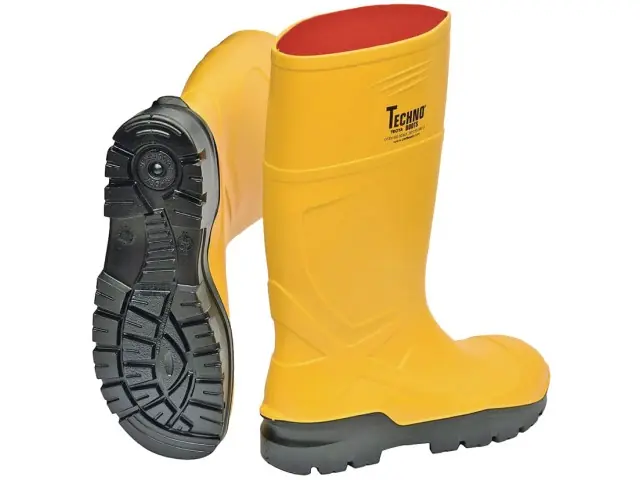 PU-Stiefel-Techno Gr. 47 gelb S5 Billig