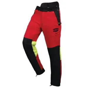 Solidur Schnittschutzhose Felin rot Type A Gr + 7 cm-XL KLASSE 1 Neu Im Sortiment