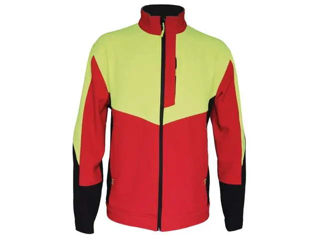 Nur Für Kurze Zeit Solidur Softshell Jacke ODON rot/gelb Gr S