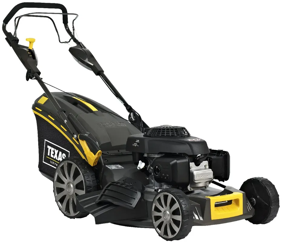 Heißes Angebot Texas Benzin-Rasenmäher mit Radantrieb PREMIUM 5390 TR/W Honda GCV170 Motor 4-in-1 inkl. Mulching