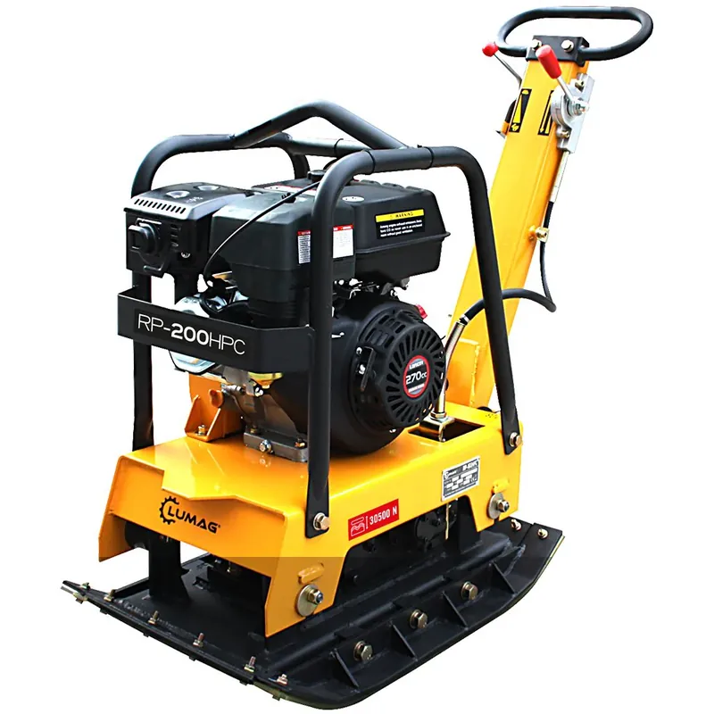 Top-Seller Lumag Benzin-Rüttelplatte RP 200 HPC inkl. Gummimatte und Fahrwerk