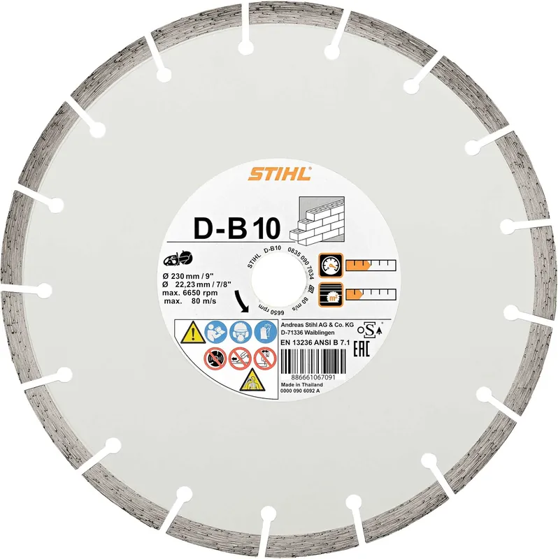 STIHL Trennschleifscheibe D-B10 Ø 230 mm / " Solange Der Vorrat Reicht