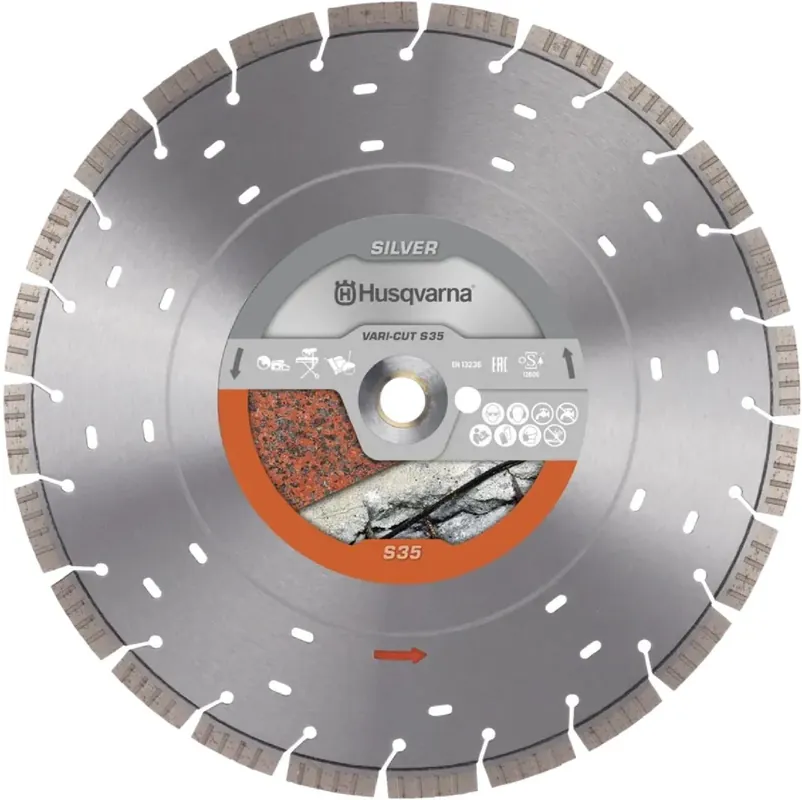 Husqvarna Trennscheibe VARI-CUT S35 350 12 25.4/20 Leistungsgrad Silber Heißes Angebot