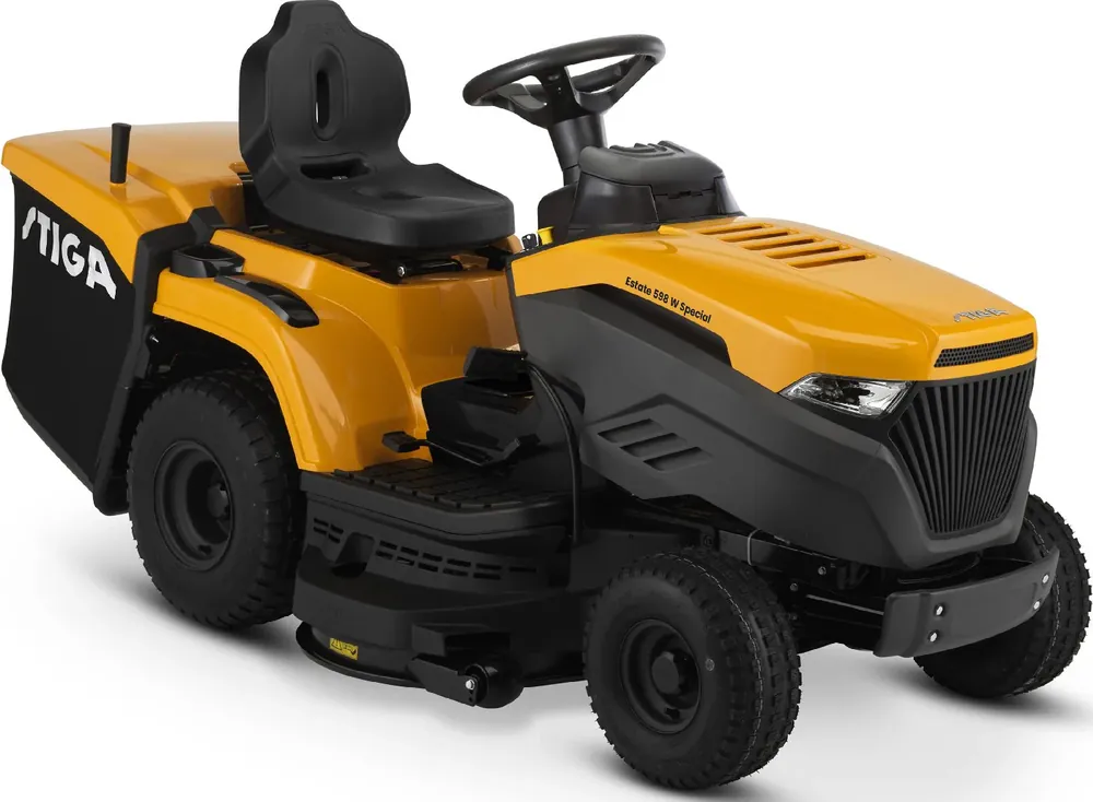 Knallerangebot Stiga Rasentraktor Estate 598 W Special HONDA mit Mulchstopfen, Anhängerkupplung und Ladegerät