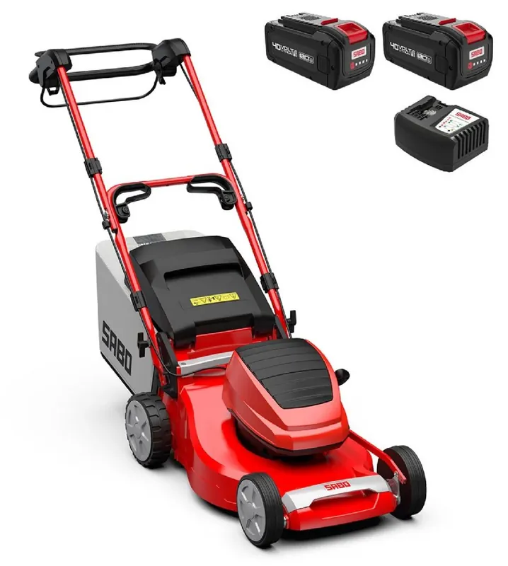 Sabo Akku-Rasenmäher 47-Accu VARIO mit 2 x 8 Ah Akku und Schnellladegerät Kracherpreis