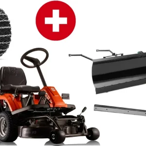 Direkt Vom Hersteller Husqvarna Frontmäher R 112C5 mit Mähdeck Combi 85 - Winterpaket mit Schneeschild, Gummileiste und Schneeketten