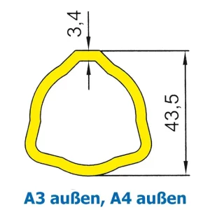 Profilrohr p. f. Bypy Gr. 3 + 4 aussen Top-Angebot