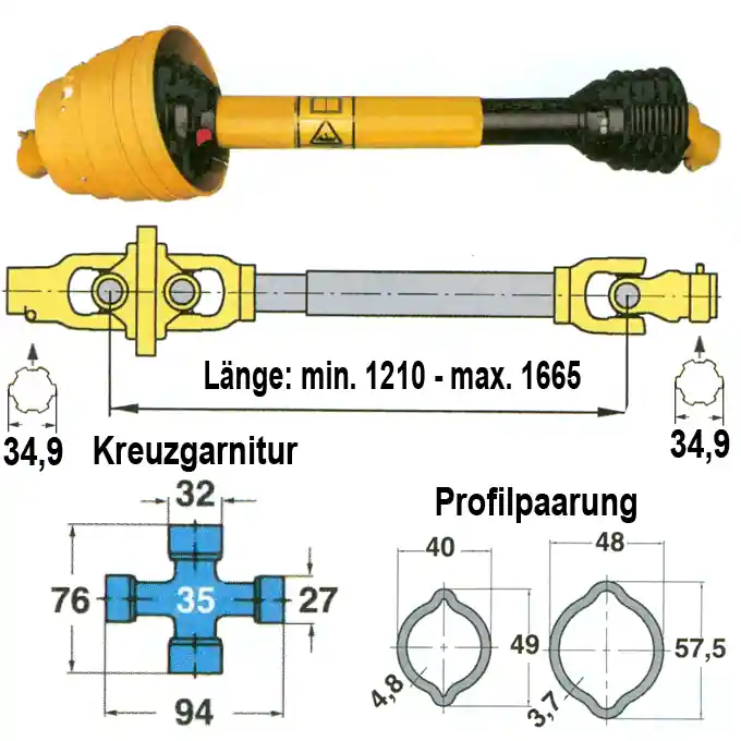 Benzi "Energy" Weitwinkelgelenkwelle 80°, W50 Mega-Angebot