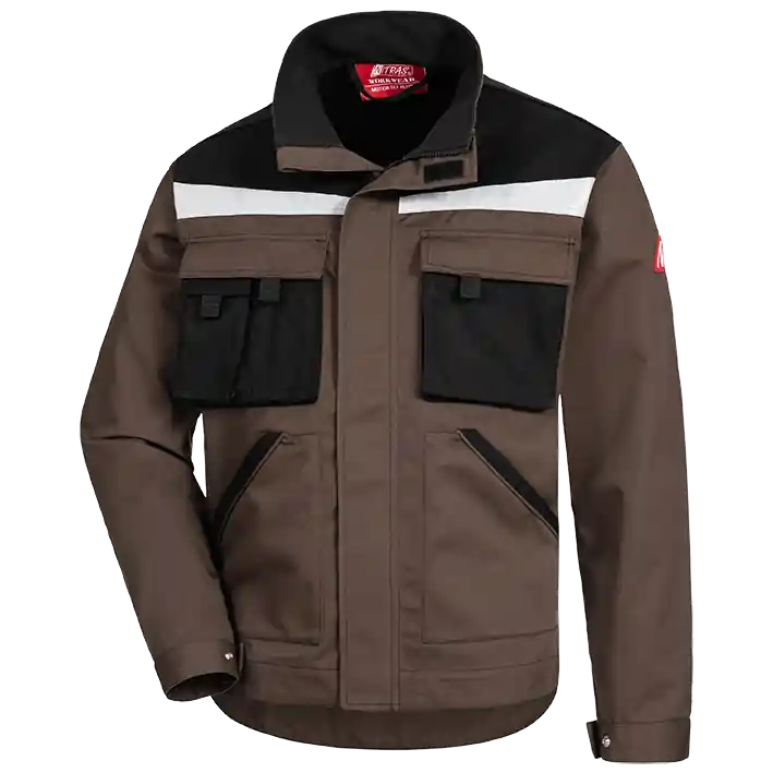 Arbeitsjacke "Motion Tex Plus", Braun/Schwarz, Gr. 56 Rabatt