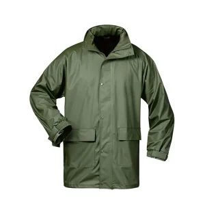 PU-Stretch-Regenjacke, oliv, Gr. M Billig