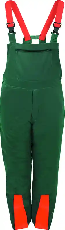 Schnittschutz-Latzhose "Classic", Grün/Orange, Gr. 52 Schneller Versand