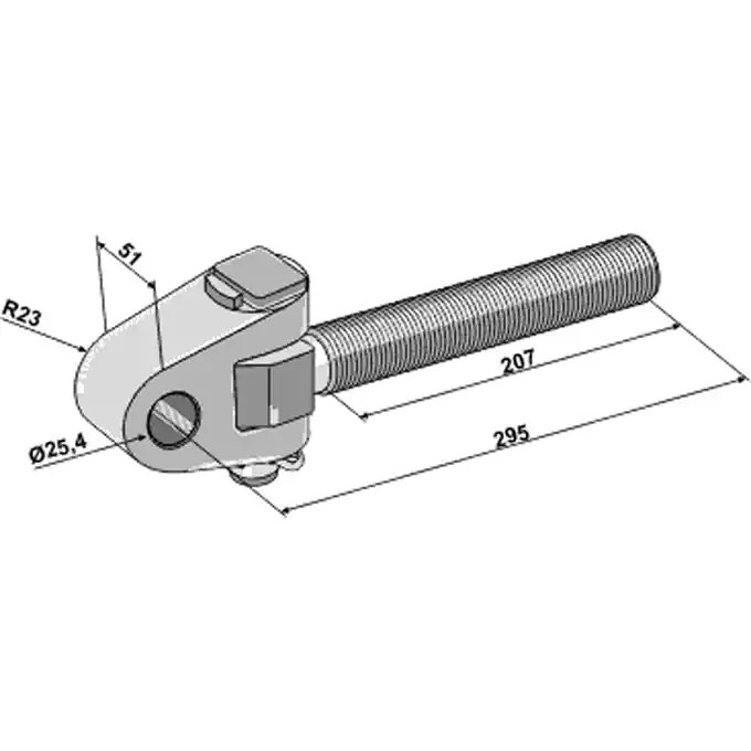 Preis Gesenkt Gelenkkopf mit Linksgewinde, M30 x 3,5 mm, Kat. 2