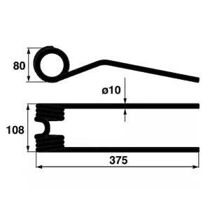 Preisreduziert Kreiselheuerzinken p. f. Deutz-Fahr 16607564