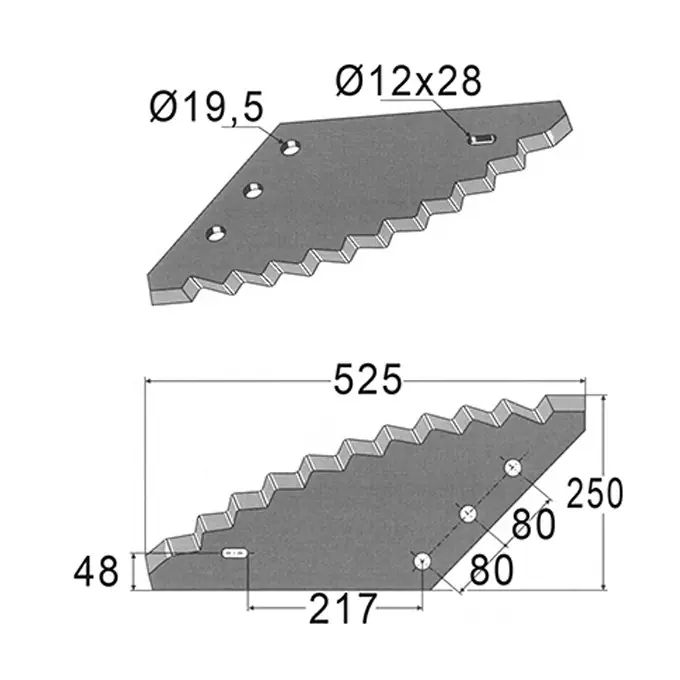 Futtermischwagenmesser p. f. Diverse Markenprodukt