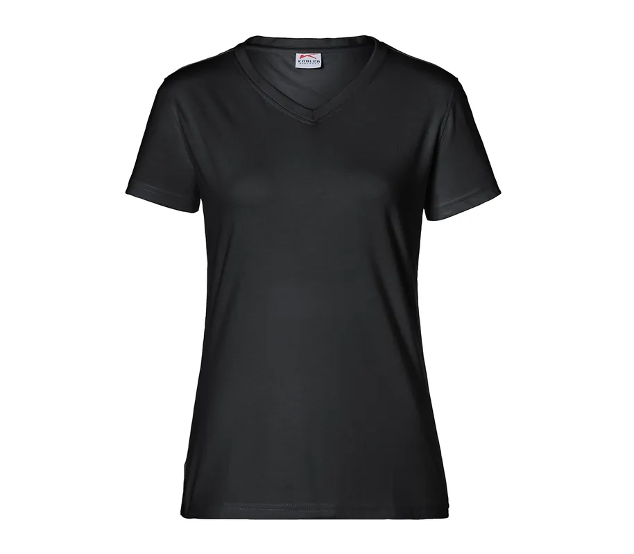Damen T-Shirt, V-Ausschnitt, schwarz, Gr. L Abverkauf