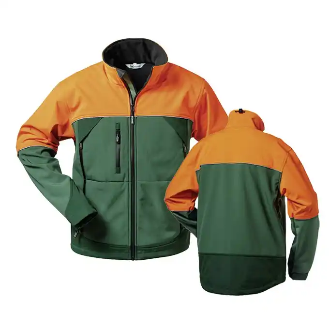 Heißes Angebot Softshelljacke Sanddorn, grün-orange, Gr. L