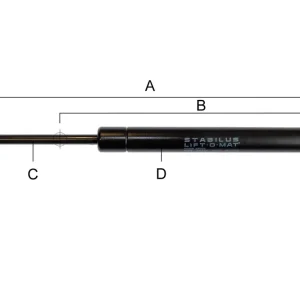 Gasdruckfeder 223,5 mm lang, 120 N Ausverkauf