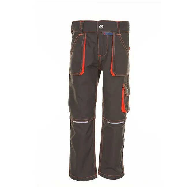 Markenware Kinder-Bundhose "Junior" oliv-orange, Gr. 98/104