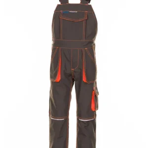 Kinder-Latzhose Junior, oliv-orange, Gr. 110/116 Knallerangebot