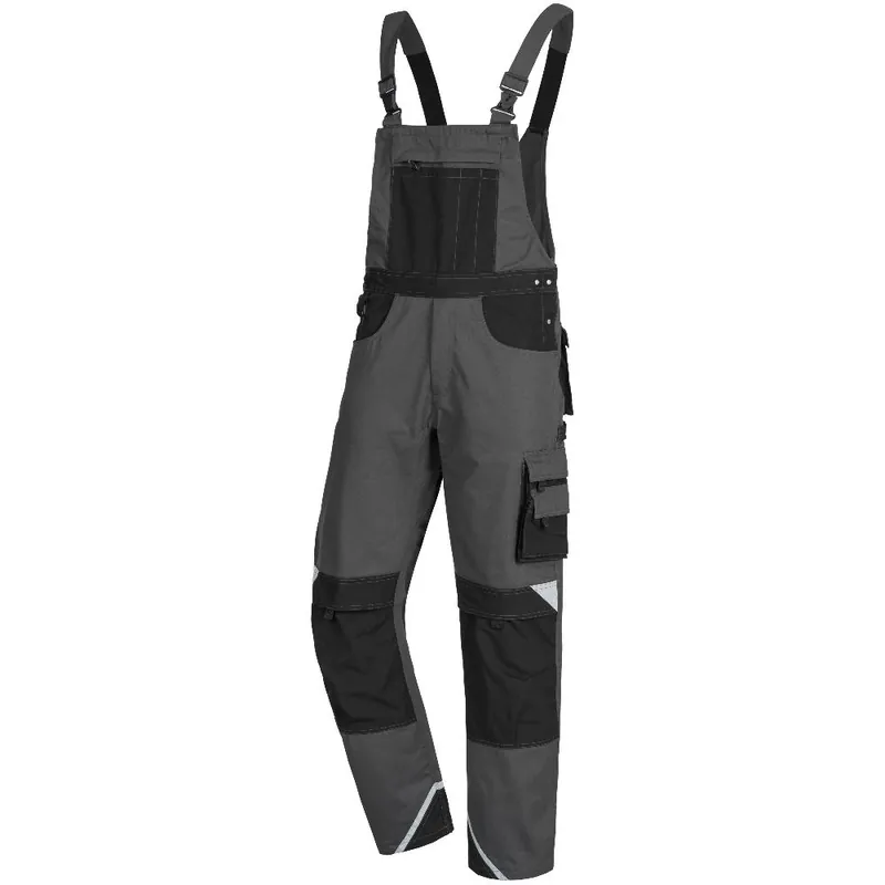 Ausverkauf Latzhose Motion Tex Plus, Grau/Schwarz, Gr. 52