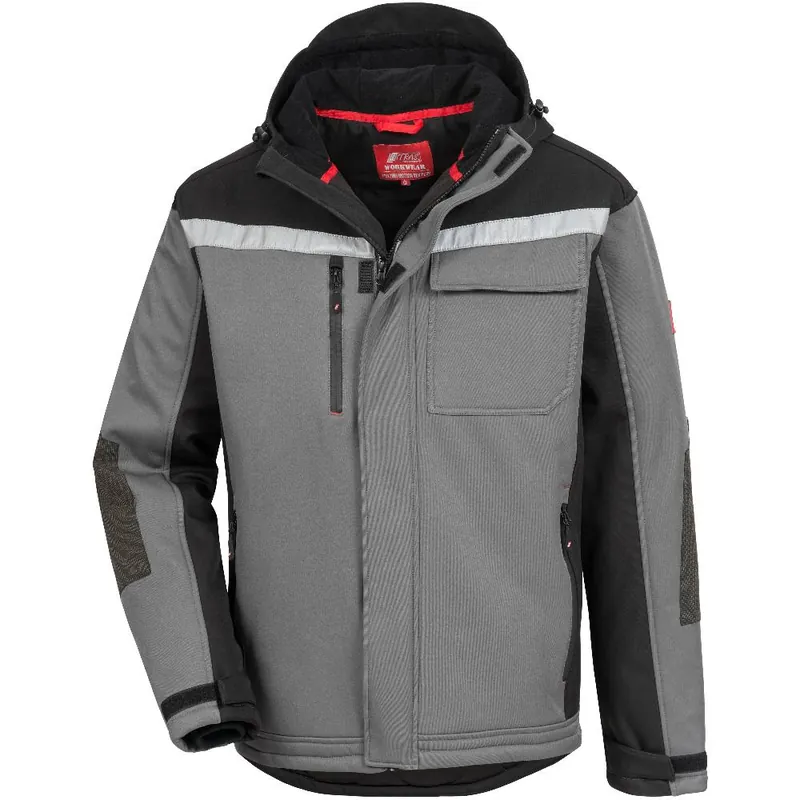 Winter-Softshelljacke Motion Tex Plus, Grau/Schwarz, Gr. L Neue Ware
