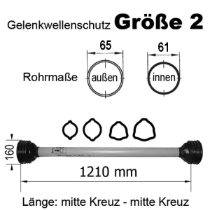 Gelenkwellenschutz "Gr. 2", 1210 mm Letzte Chance