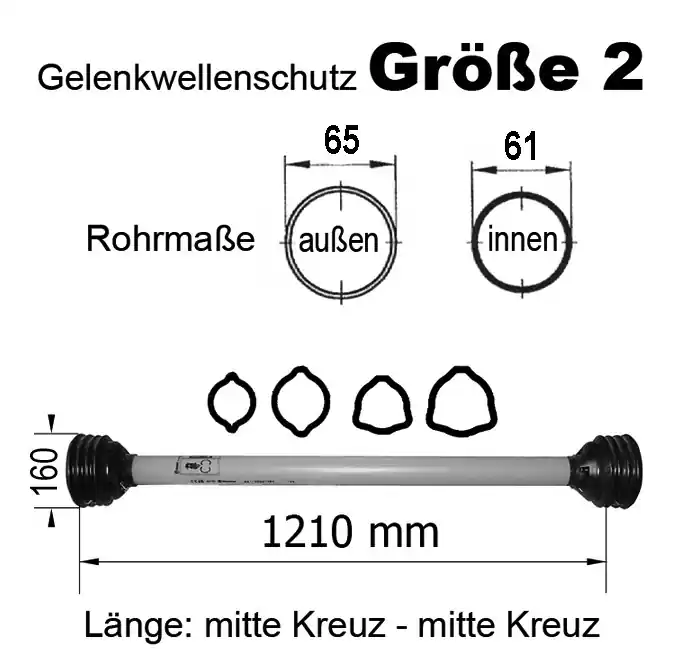 Gelenkwellenschutz "Gr. 2", 1210 mm Letzte Chance