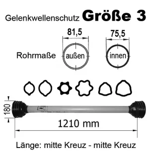 Nur Heute Gelenkwellenschutz "Gr. 3", 1210 mm