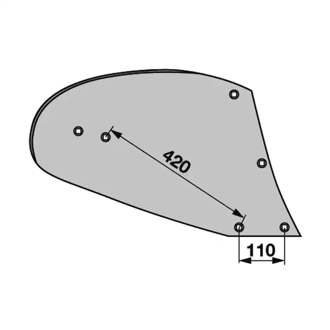 Mega-Angebot Streichblech-Hinterteil p.f. Niemeyer SH15G-200052, rechts