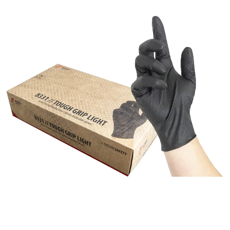 Schnäppchen Einmalhandschuh Nitril Tough Grip, schwarz, Gr. M
