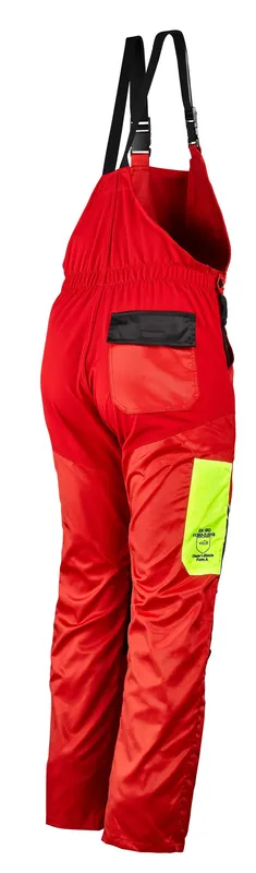 Schnittschutz-Latzhose "Profiforest", Rot, Gr. L (52/54) Neue Kollektion