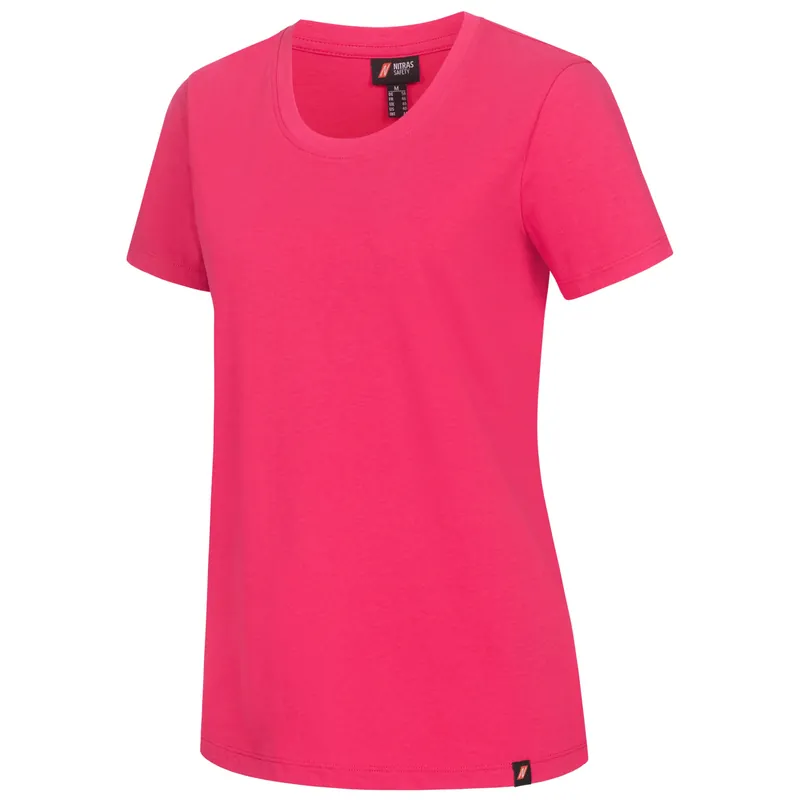 Damen T-Shirt mit Rundhals, Pink, Gr. XXL Letzte Chance