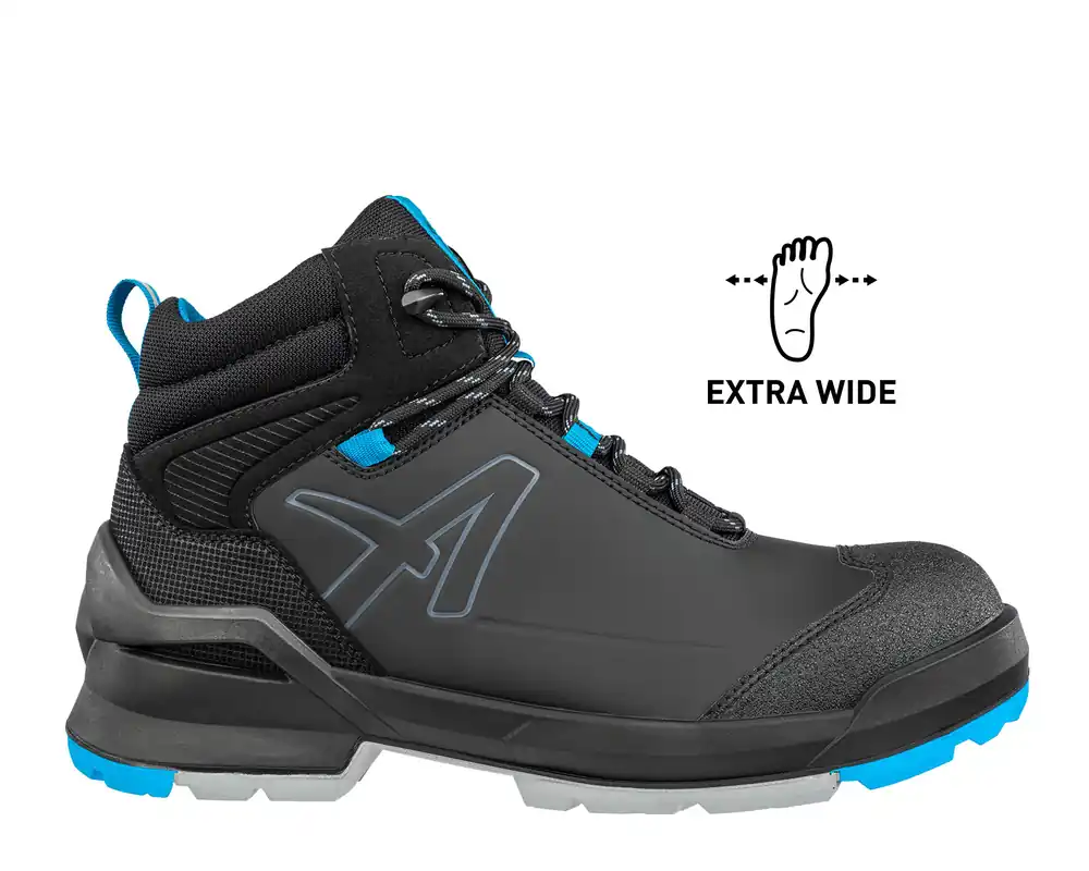 Ausverkauf Sicherheitsstiefel S3L Taraval Black/Blue XW Mid, schwarz-blau, Gr. 38