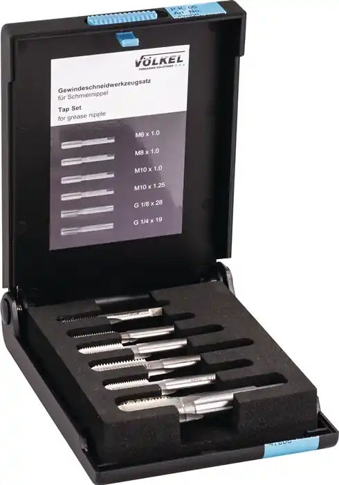Top-Seller Gewindeschneidzeugsatz M6-M10/G1/4-G1/8 Zoll HSS-G 6-tlg.VÖLKEL
