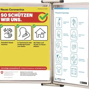 Echt Wandhalter 10 Sichttafeln weiß lackiertf.A4 TARIFOLD