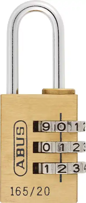 Zertifiziert Zahlenvorhangschloss 165 Schlosskörper-B.23mm MS Zahlenroll.3 ABUS