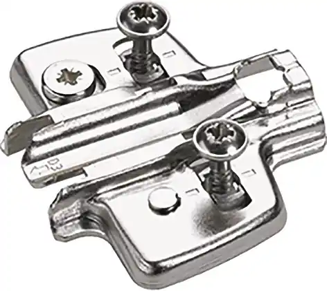 Preisreduziert Kreuzplatte STA vern.D=0,0mm D.5x12mm m.Euroschrauben HETTICH
