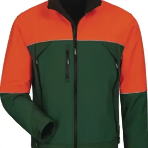 Waldarbeiter-Softshelljacke SANDDORN Gr.XL grün/orange ELYSEE Direktkauf