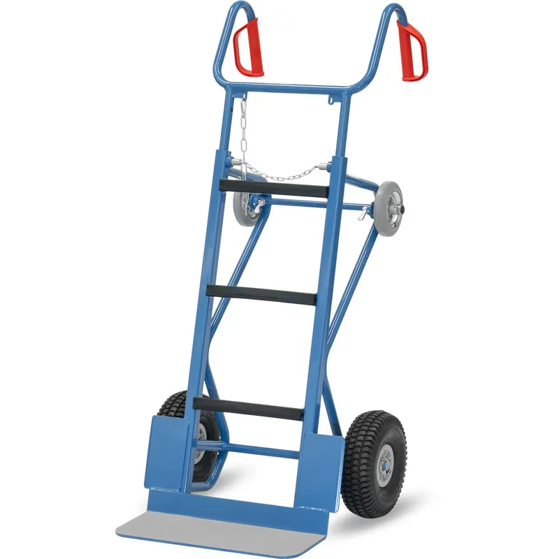 Bestseller fetra Gerätekarre pulverbeschichtet blau/RAL 5007 mit Luftbereifung