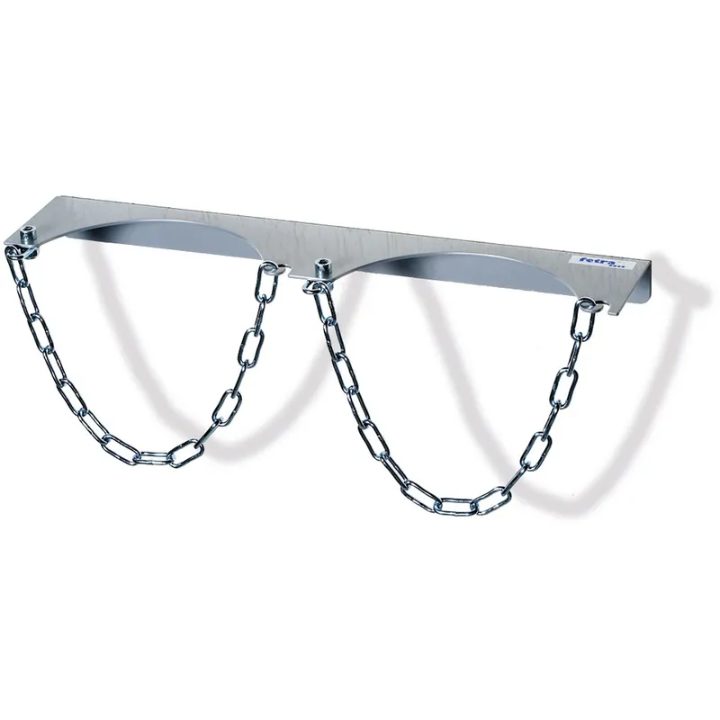 Top-Seller fetra Stahlflaschenwandhalter für 2 Flaschen Flaschen-Ø 230 mm Stahlblech feuerverzinkt