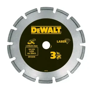 Ausverkauf DeWalt Diamant-Trennscheibe, 230x22,2x8,5x2,8mm, lasergeschweißt, Sehr harte Mat.