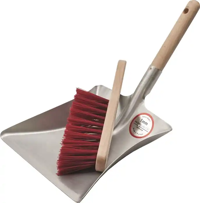 Kehrschaufelset m.Holzgr.Metall Kehrschaufel u.Handfeger Bl.L230xB240mm Neue Kollektion